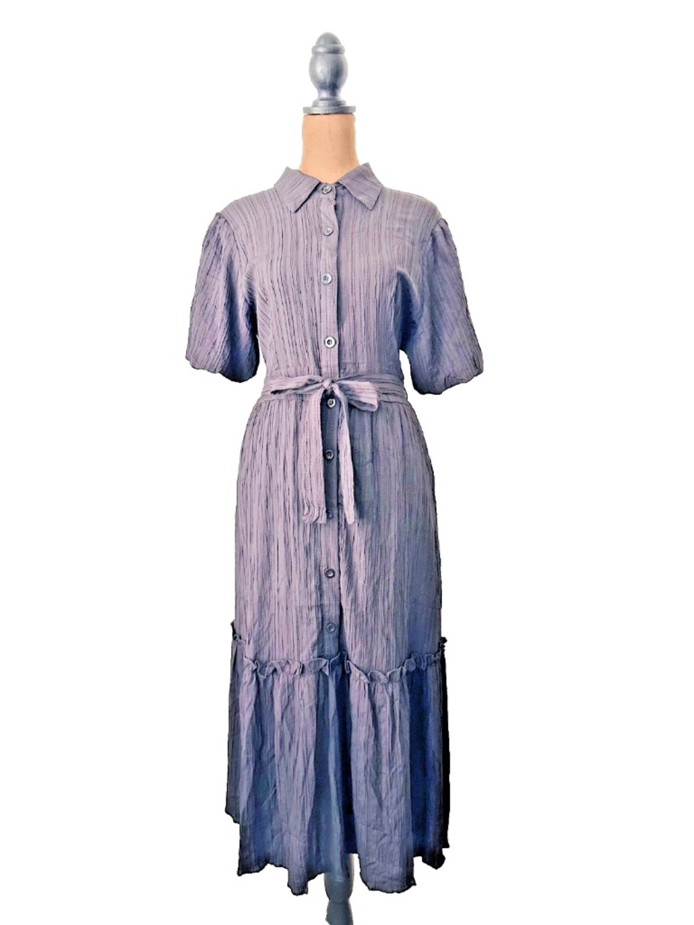 Women's Black Button-Front Dress